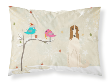 Borzoi Christmas Presents between Friends Standard Pillowcase