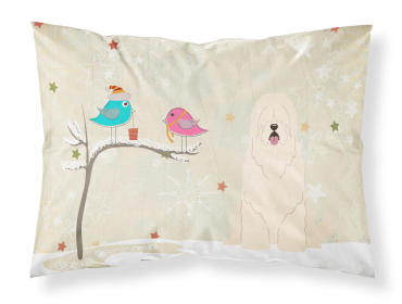South Russian Sheepdog Christmas Presents between Friends Standard Pillowcase