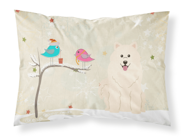 Samoyed Christmas Presents between Friends Standard Pillowcase