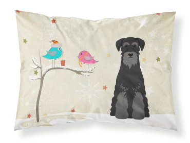 Schnauzer - Standard - Black - Christmas Presents between Friends Standard Pillowcase
