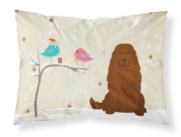 Caucasian Shepherd Christmas Presents between Friends Standard Pillowcase