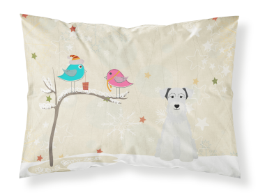 Miniature Schnauzer - White - Christmas Presents between Friends Standard Pillowcase