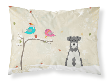 Miniature Schnauzer - Salt and Pepper - Christmas Presents between Friends Standard Pillowcase