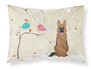 German Shepherd Christmas Presents between Friends Standard Pillowcase