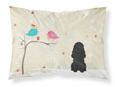 Poodle - Black - Christmas Presents between Friends Standard Pillowcase