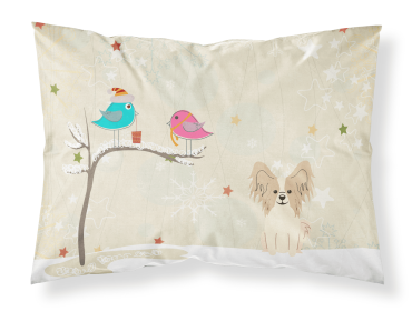 Papillon - Sable and White - Christmas Presents between Friends Standard Pillowcase