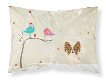 Papillon - Red and White - Christmas Presents between Friends Standard Pillowcase