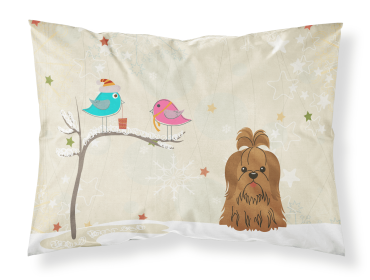 Shih Tzu - Chocolate - Christmas Presents between Friends Standard Pillowcase