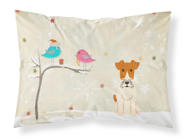 Wire Fox Terrier Christmas Presents between Friends Standard Pillowcase