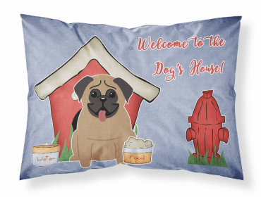 Pug - Dark Brown - Doghouse Collection Standard Pillowcase