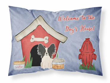 Papillon - Black and White - Doghouse Collection Standard Pillowcase