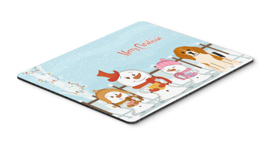 Beagle Merry Christmas Carolers Mouse Pad