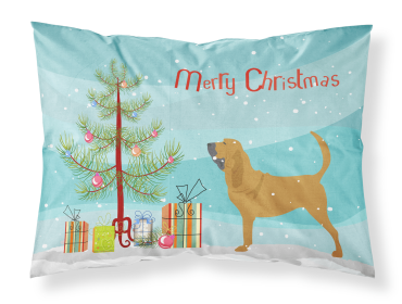 Bloodhound Merry Christmas Tree Standard Pillowcase