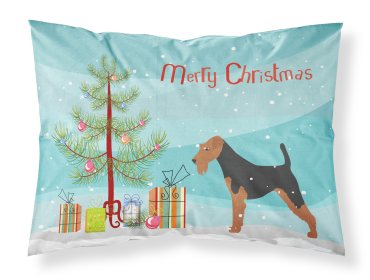 Welsh Terrier Merry Christmas Tree Standard Pillowcase