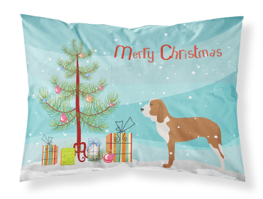 Spanish Hound Merry Christmas Tree Standard Pillowcase