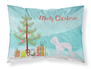 Bedlington Terrier Merry Christmas Tree Standard Pillowcase