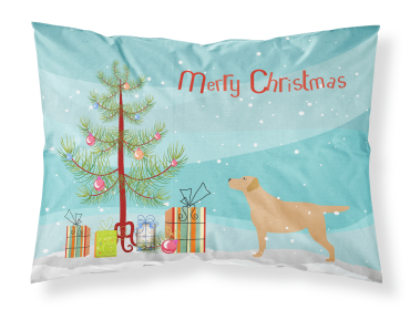 Labrador Retriever - Yellow - Merry Christmas Tree Standard Pillowcase