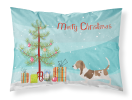 Basset Hound Merry Christmas Tree Standard Pillowcase