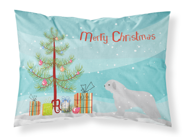 Spanish Water Dog Merry Christmas Tree Standard Pillowcase