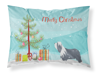 Bearded Collie Merry Christmas Tree Standard Pillowcase