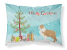 Border Collie - Red and White Merry Christmas Tree Standard Pillowcase