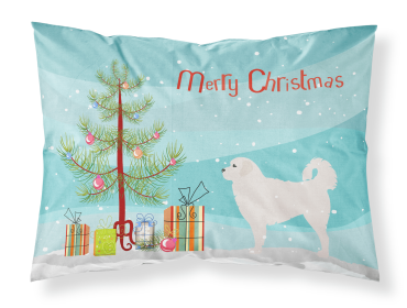 Polish Tatra Sheepdog Merry Christmas Tree Standard Pillowcase