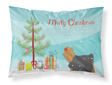 Yorkshire Terrier Merry Christmas Tree Standard Pillowcase