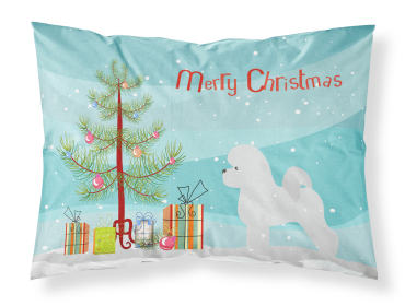 Bichon Frise Merry Christmas Tree Standard Pillowcase