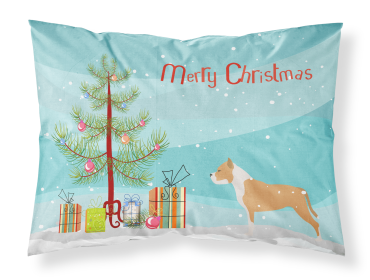 Staffordshire Bull Terrier Merry Christmas Tree Standard Pillowcase