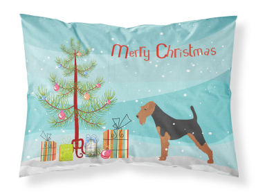 Airedale Terrier Merry Christmas Tree Standard Pillowcase