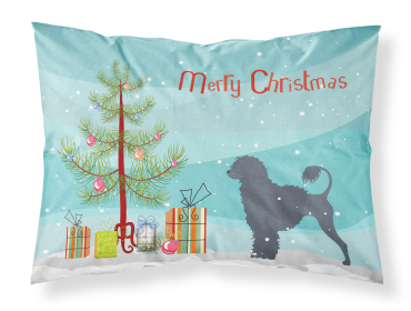Portuguese Water Dog Merry Christmas Tree Standard Pillowcase