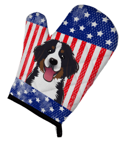 Bernese Mountain Dog American Flag Oven Mitt