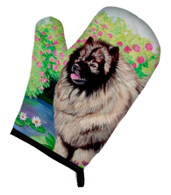 Keeshond Artwork Oven Mitt