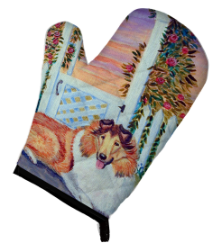 Collie Artwork Oven Mitt