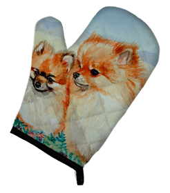 Pomeranian 2 Artwork Oven Mitt