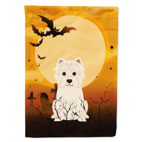 West Highland White Terrier Halloween Themed House Flag