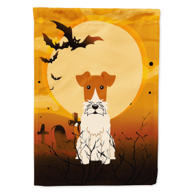 Wire Fox Terrier Halloween Themed House Flag
