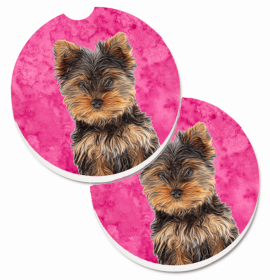 Yorkshire Terrier #2 Car Cup Holder Coasters (Set of 2)
