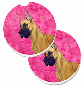 Great Dane #1 Car Cup Holder Coasters (Set of 2)