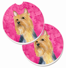 Silky Terrier Car Cup Holder Coasters (Set of 2)