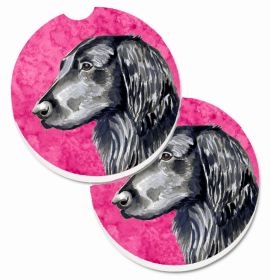 Flat Coated Retriever Car Cup Holder Coasters (Set of 2)