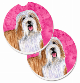 Bearded Collie #1 Car Cup Holder Coasters (Set of 2)