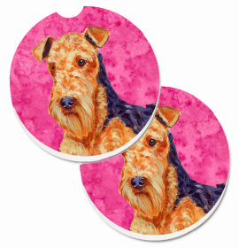 Airedale Terrier Car Cup Holder Coasters (Set of 2)