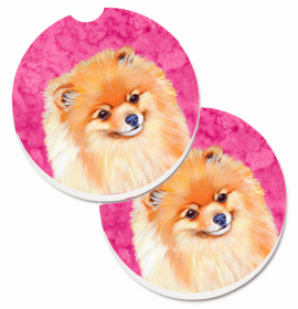 Pomeranian Car Cup Holder Coasters (Set of 2)