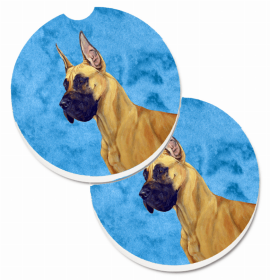 Great Dane #1 Car Cup Holder Car Coasters (Set of 2)