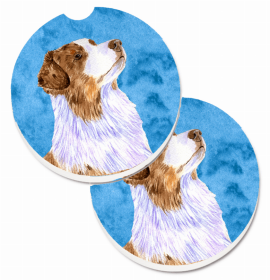 Australian Shepherd Car Cup Holder Car Coasters (Set of 2)
