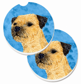 Border Terrier Car Cup Holder Car Coasters (Set of 2)