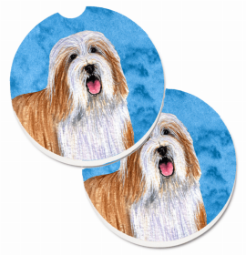 Bearded Collie #1 Car Cup Holder Car Coasters (Set of 2)