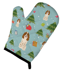 Russian Spaniel Christmas Oven Mitt