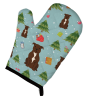 Staffordshire Bull Terrier - Chocolate - Christmas Oven Mitt